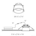 Dals Lighting Facet 4-Inch CCT Round Indoor/Outdoor Regressed Gimbal Down Light RGM4-CC-WH